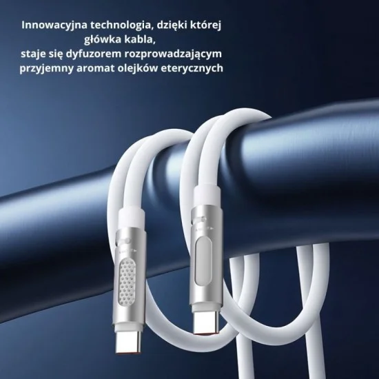 Mocol 240w 1.5m usb-c to usb-c charging cable - white